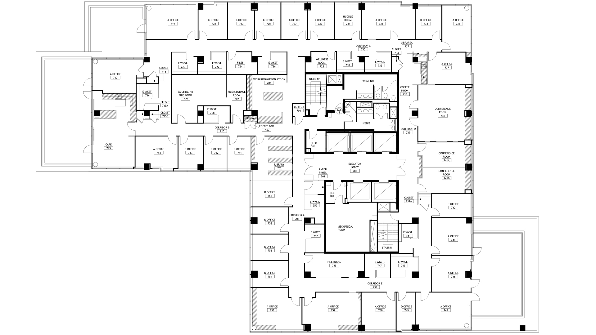 4800 Hampden Ln - 7th floor plan