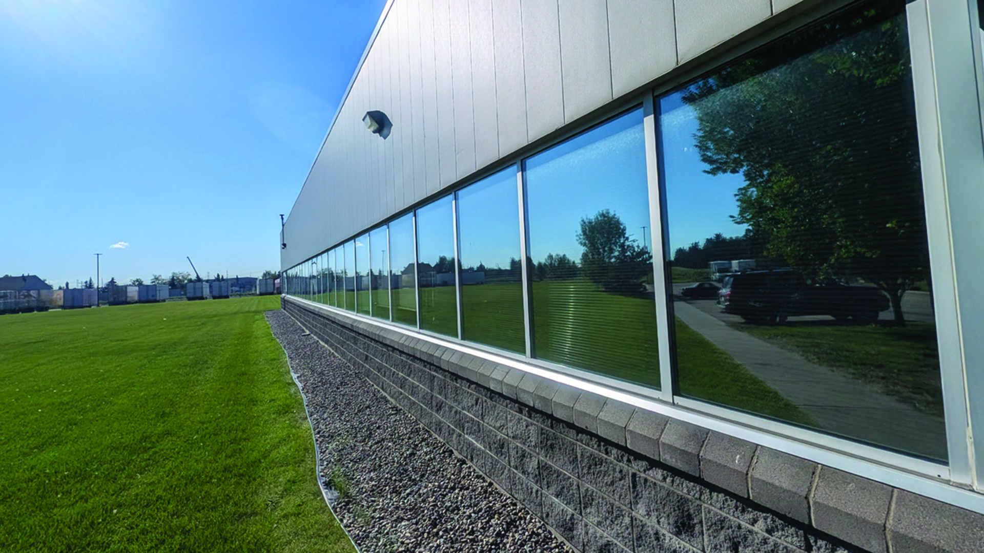 Office Exterior Large Lot