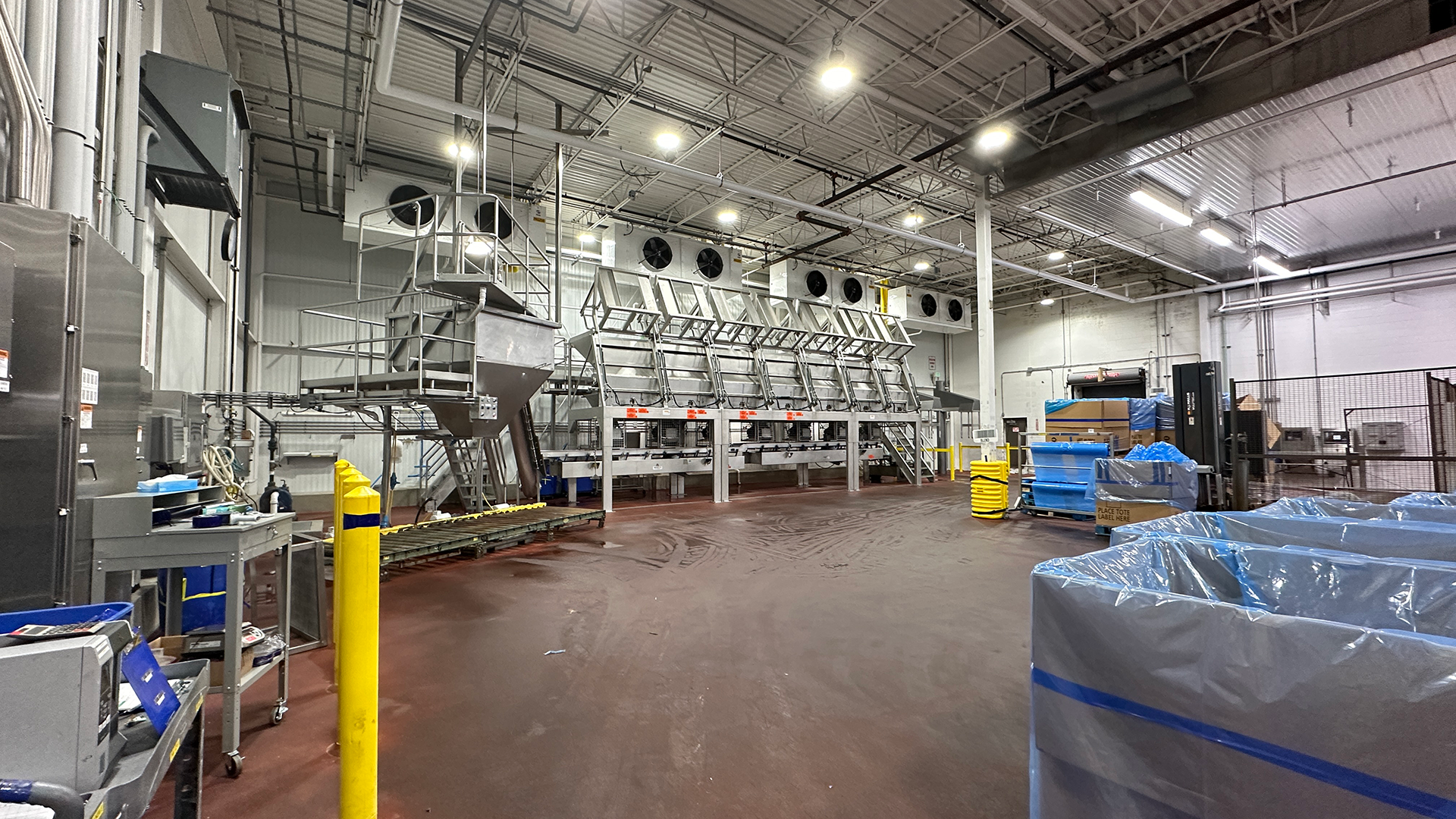 Interior shot of food production area