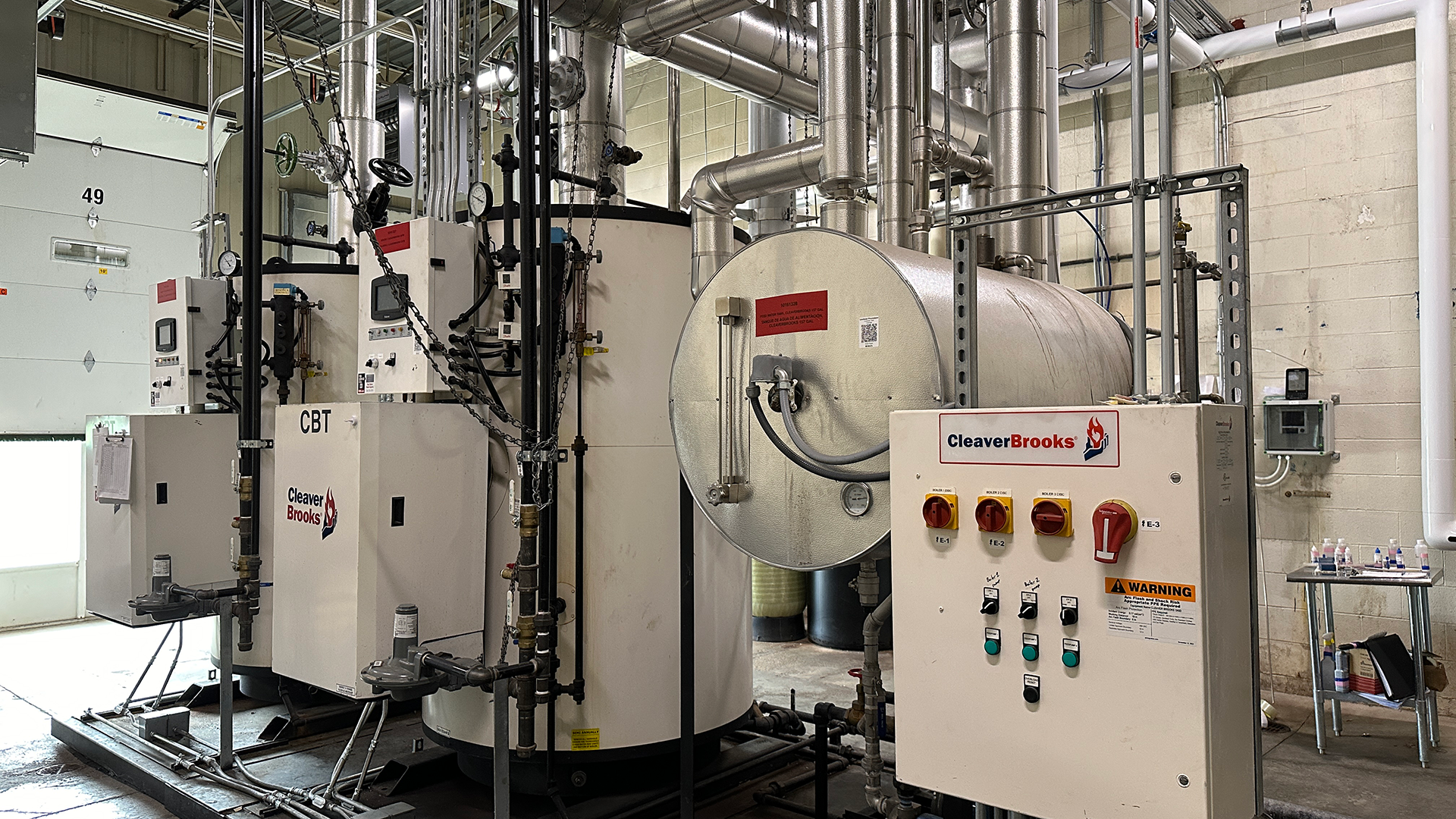 Interior shot of food processing equiptment