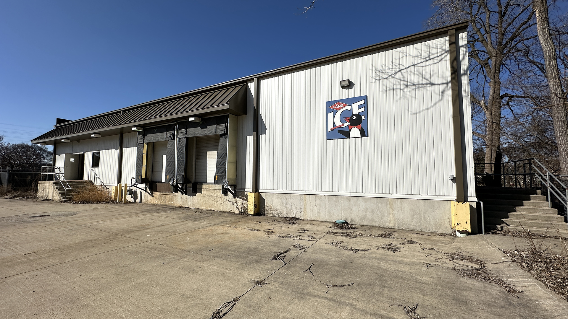 Exterior of building at frozen distribution facility at 1215 Gostlin Street