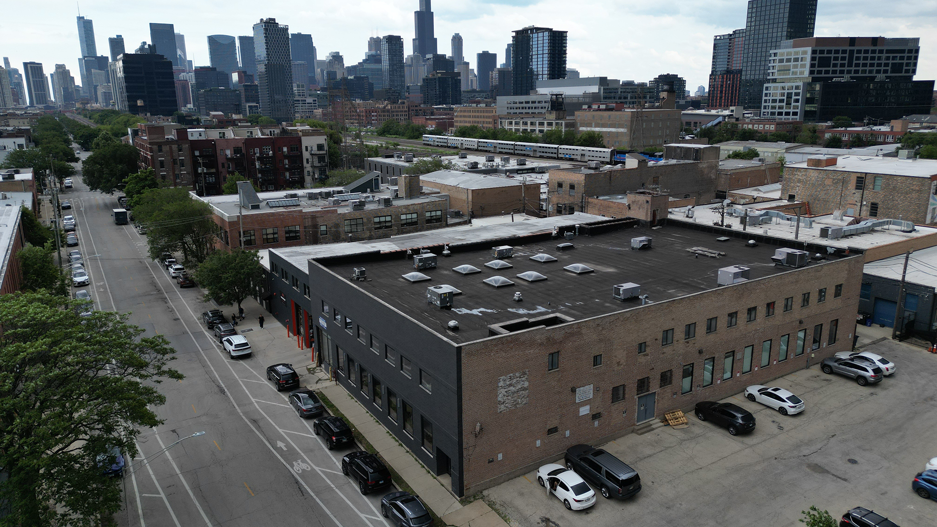 ariel photo of 1455 w hubbard building