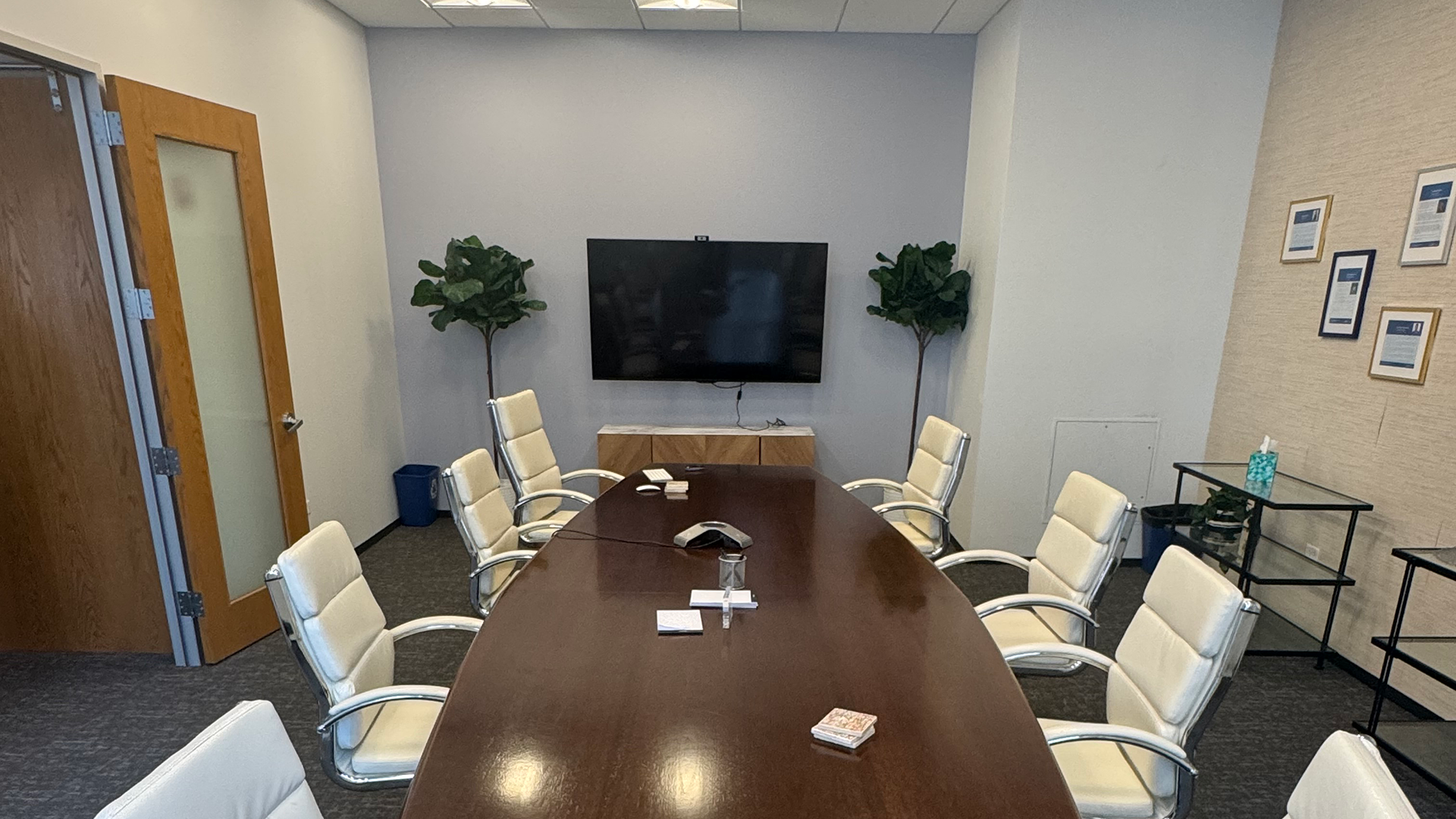 Conference room with large table