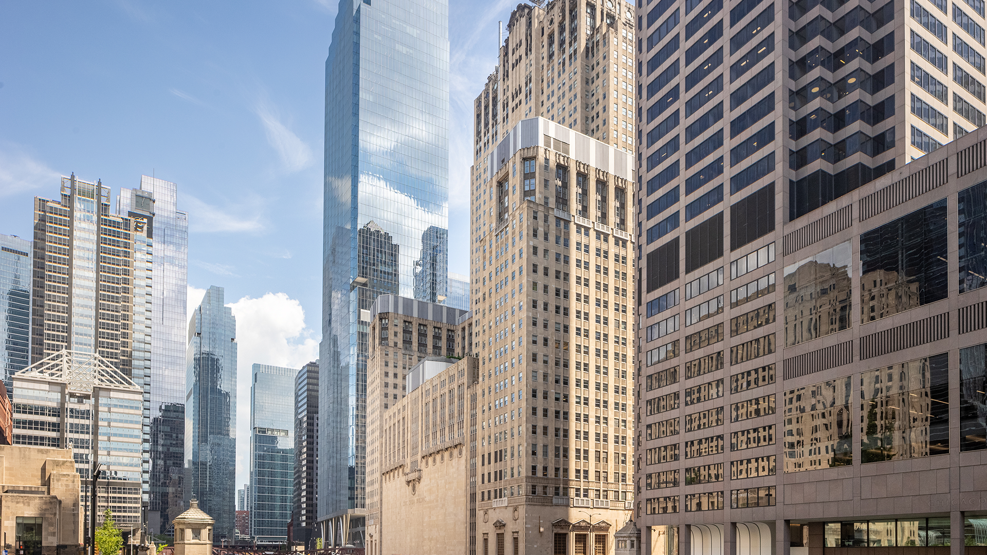Outside photo of 20 N Wacker building