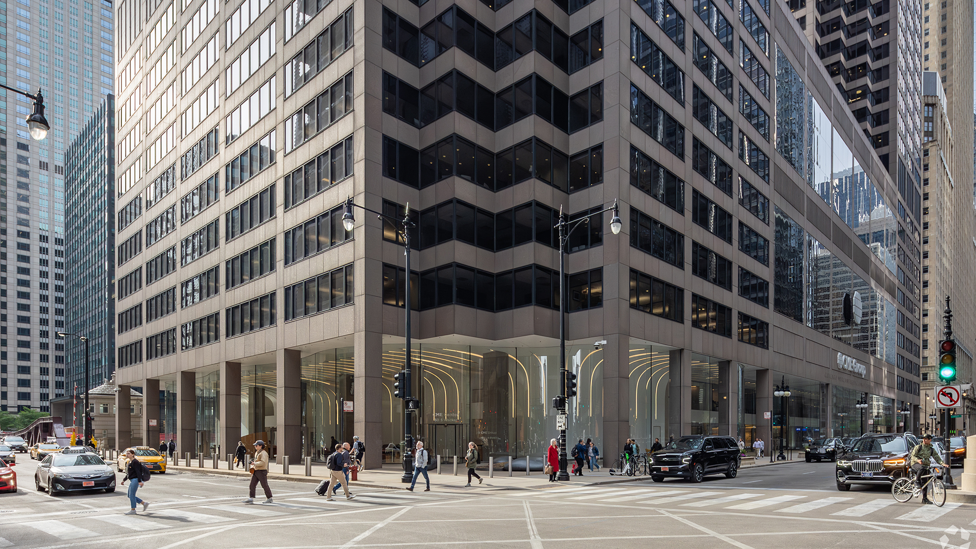 Building entrance at 30 S Wacker