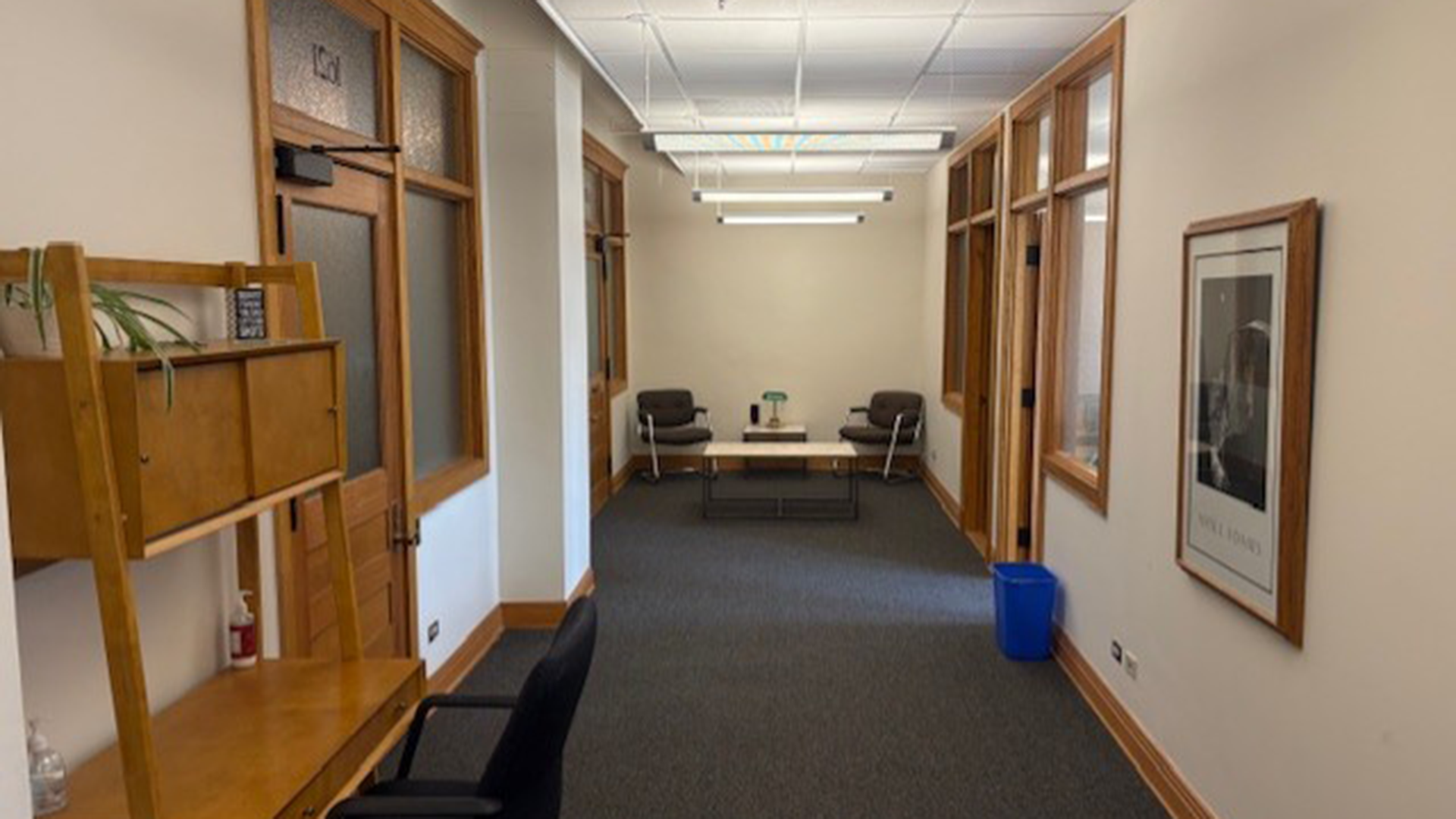 Hallway inside of suite 1620 at 53 W Jackson