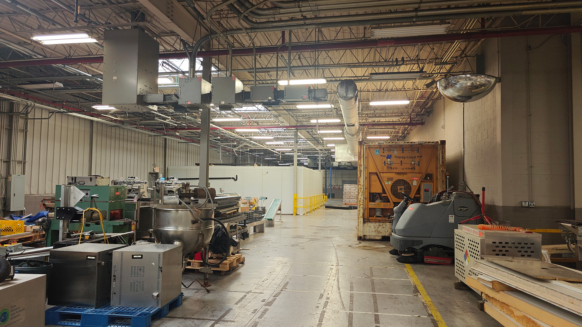 Inside of operating food production facility 