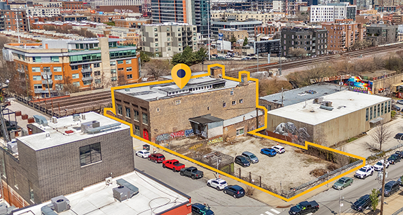 ariel photo of 415 N Sangamon building