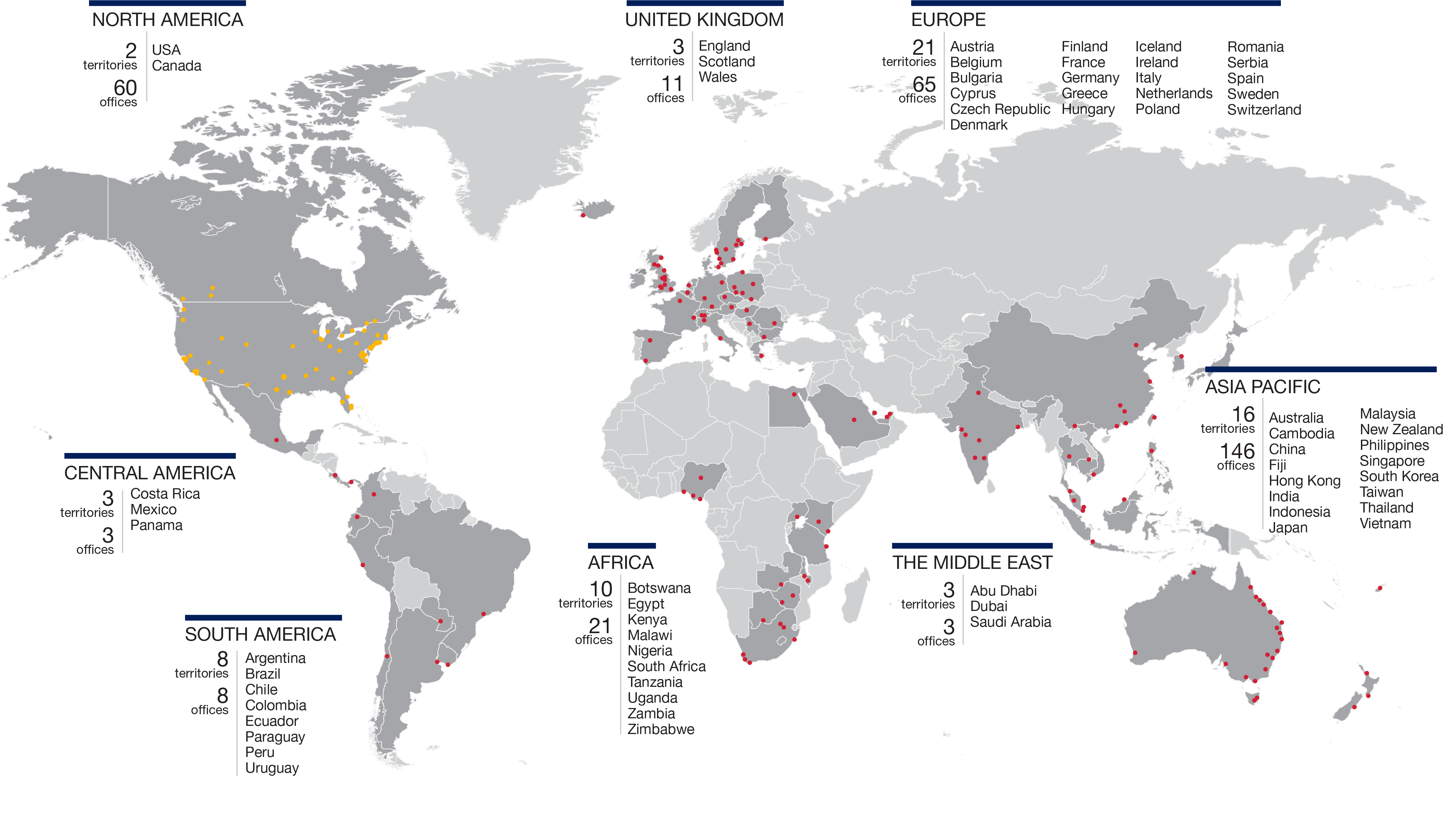 Cresa Knight Frank Global Map