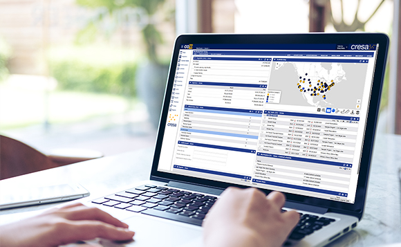 Screenshot of demo dashboard for Cresa Core