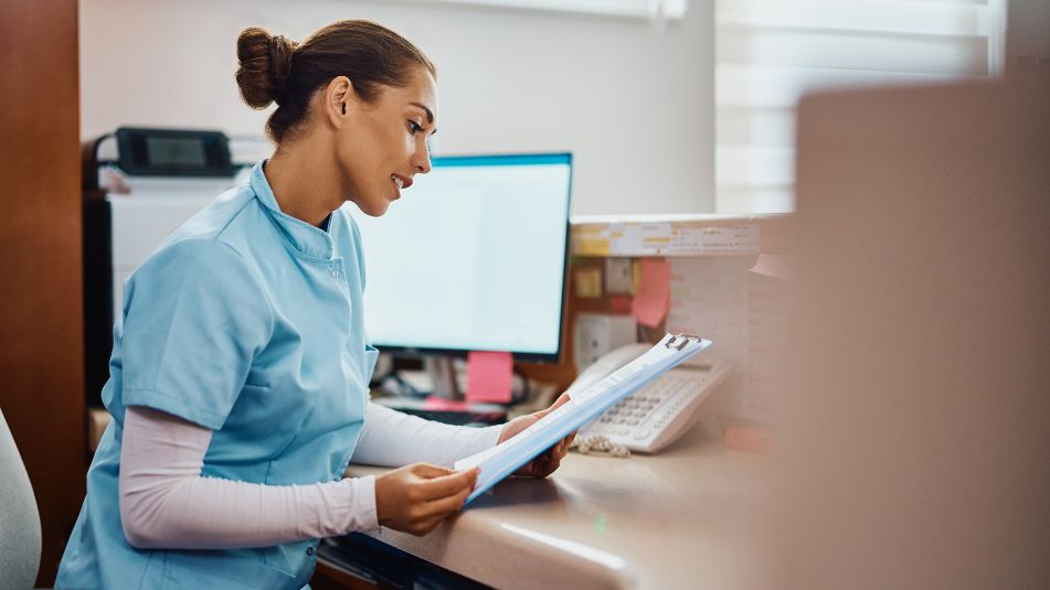 medical office building worker