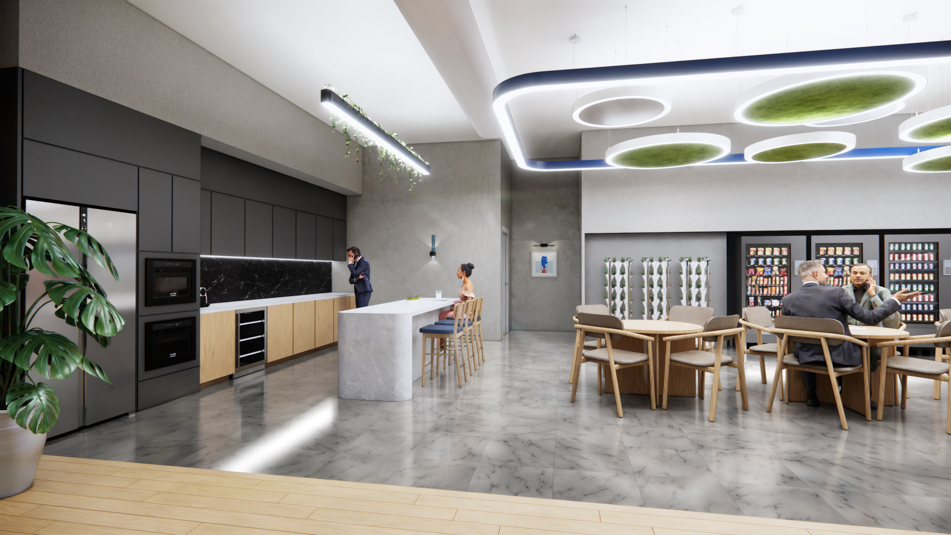 Rendering of a pantry at 1 Soho Square