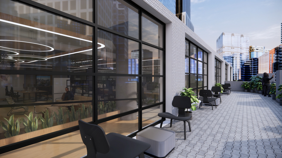 Rendering of a terrace at 1 Soho Square