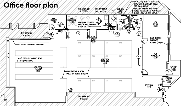 625 Office floor plan