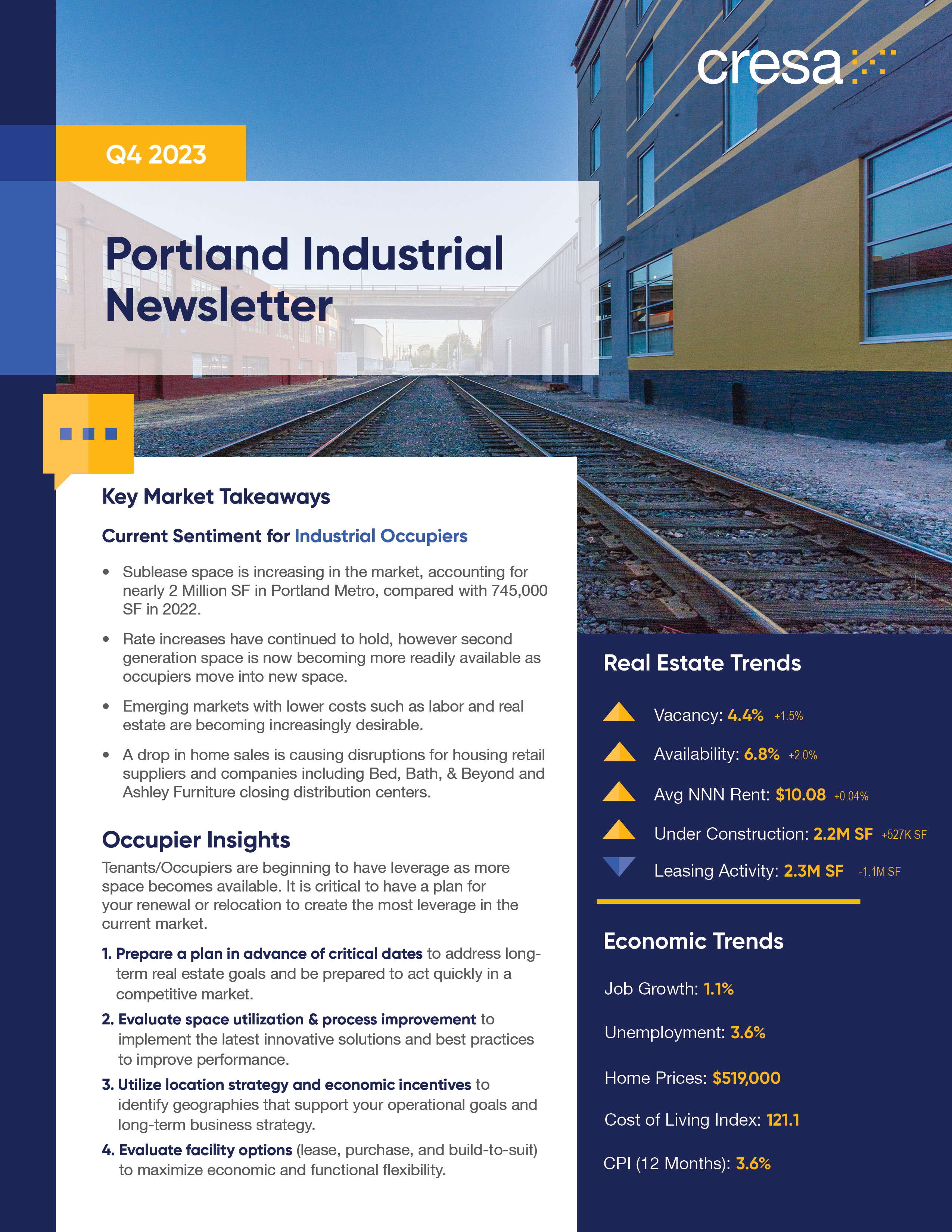 Q4 2023 Portland Industrial Market Report Cresa