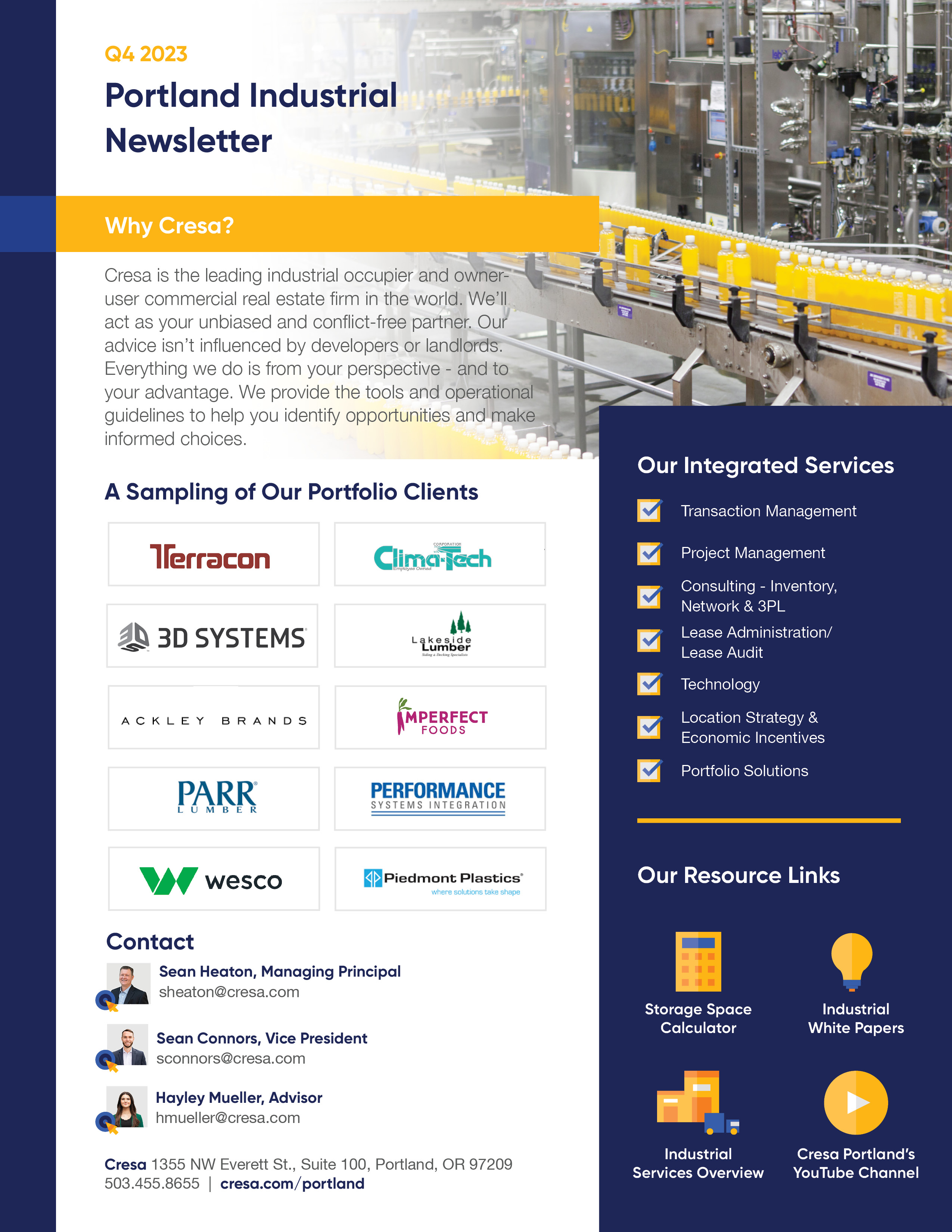 Q4 2023 Portland Industrial Market Report Cresa