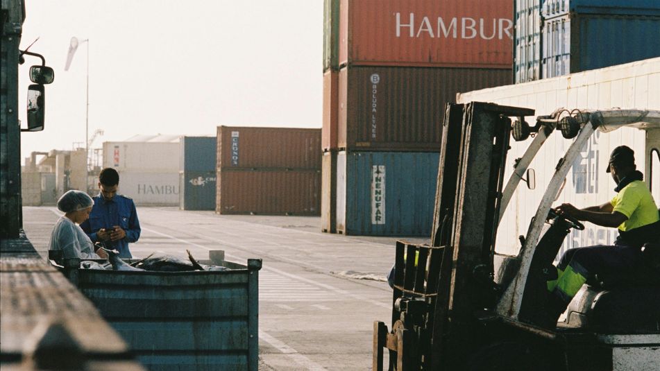 logistics workers in a warehouse space in portland, oregon