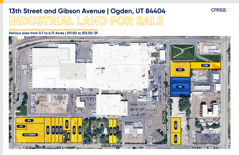 Ogden Land Sites for Sale | 13th Street & Gibson Avenue